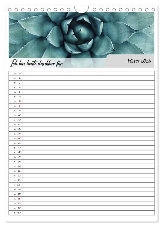 Produktbild: Ich bin dankbar - ein Jahr voller Achtsamkeit (Wandkalender 2026 DIN A4 hoch), CALVENDO Monatskalender