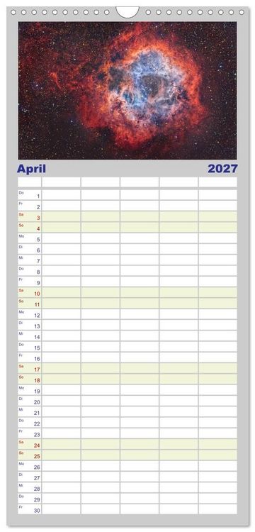 Produktbild: Familienplaner 2027 - Deepsky 2027 mit 5 Spalten (Wandkalender, 21 x 45 cm) CALVENDO