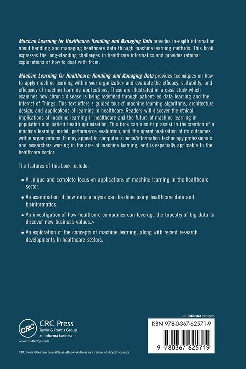 Produktbild: Machine Learning for Healthcare