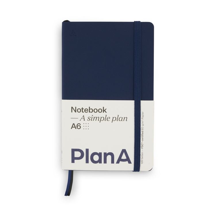 Produktbild: Notizbuch A6 Softcover Navy Blue Punktiert, 128 Seiten