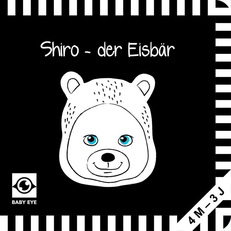 Produktbild: Shiro &ndash; der Eisb&auml;r: Kontrastbuch f&uuml;r Babys &middot; kontrastreiche Bilder angepasst an Babyaugen &middot; Schwarz Wei&szlig; Buch f&uuml;r Neugeborene &middot; Mein erstes Bilderbuch &middot; Montessori Buch
