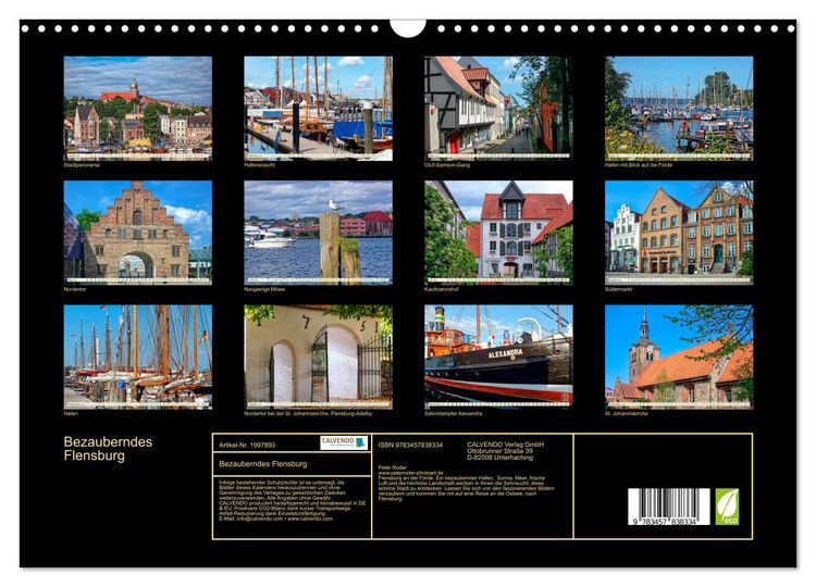 Produktbild: Bezauberndes Flensburg (Wandkalender 2026 DIN A3 quer), CALVENDO Monatskalender