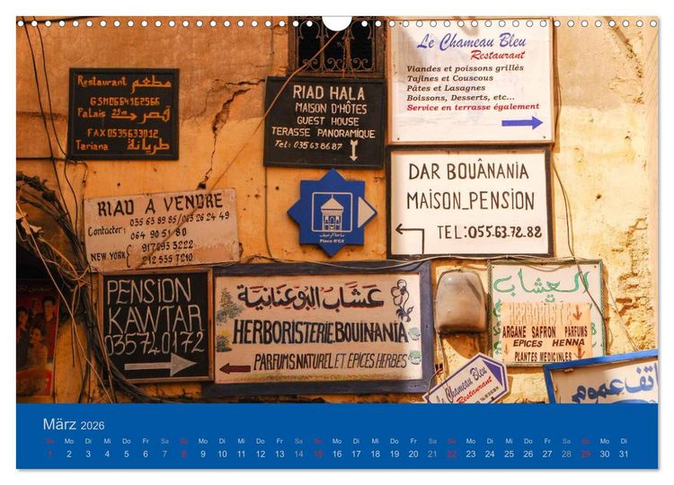 Produktbild: Farben Marokkos (Wandkalender 2026 DIN A3 quer), CALVENDO Monatskalender