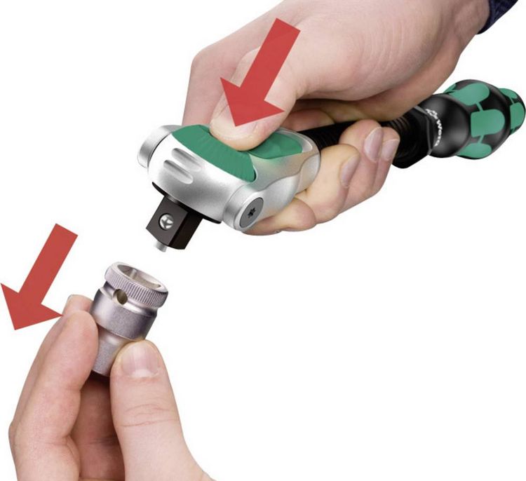 Produktbild: Wera 8000A 05003500001 Zyklop-Knarre 1/4\" (6.3 mm) 152mm