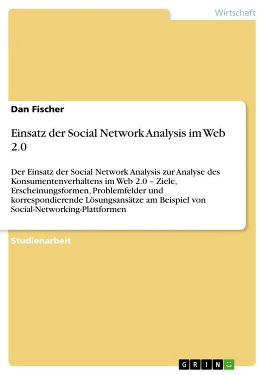 Produktbild: Einsatz der Social Network Analysis im Web 2.0
