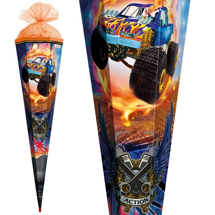 Produktbild: Motivschult&uuml;te 85cm, Monstertruck Fire