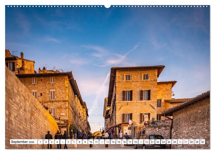 Produktbild: Assisi - Mittelalterliches Herz Italiens (hochwertiger Premium Wandkalender 2026 DIN A2 quer), Kunstdruck in Hochglanz