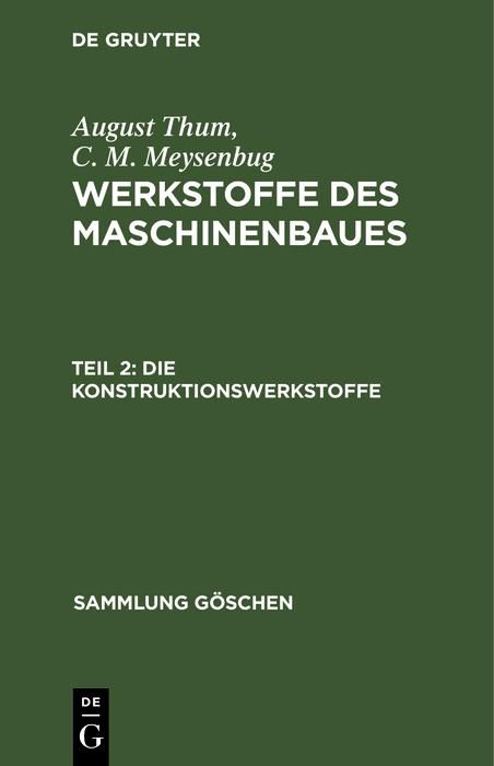 Produktbild: Die Konstruktionswerkstoffe