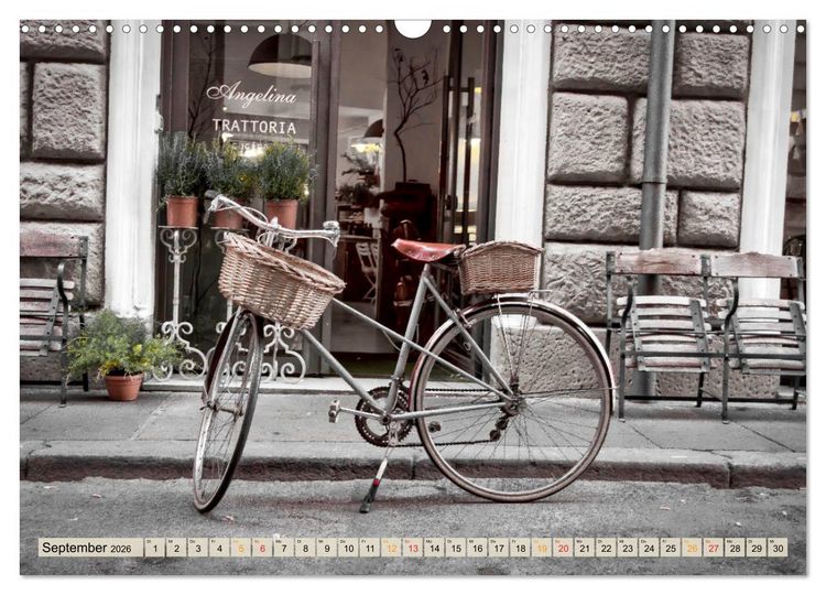 Produktbild: Fahrrad Alltag - Film Noir Style (Wandkalender 2026 DIN A3 quer), CALVENDO Monatskalender