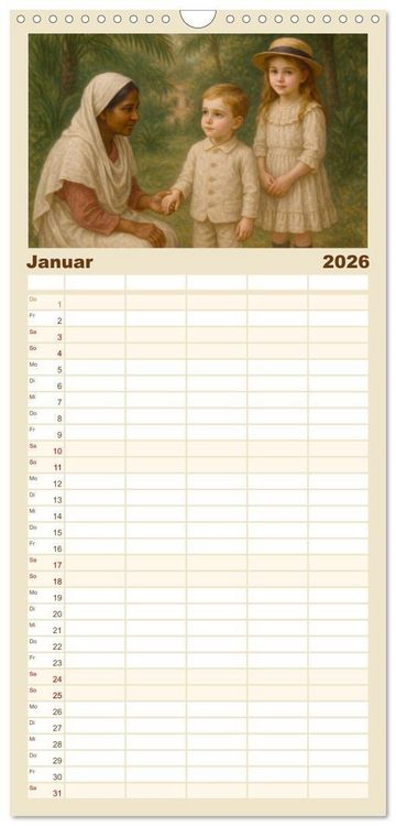 Produktbild: Familienplaner 2026 - Rudyard Kipling mit 5 Spalten (Wandkalender, 21 x 45 cm) CALVENDO
