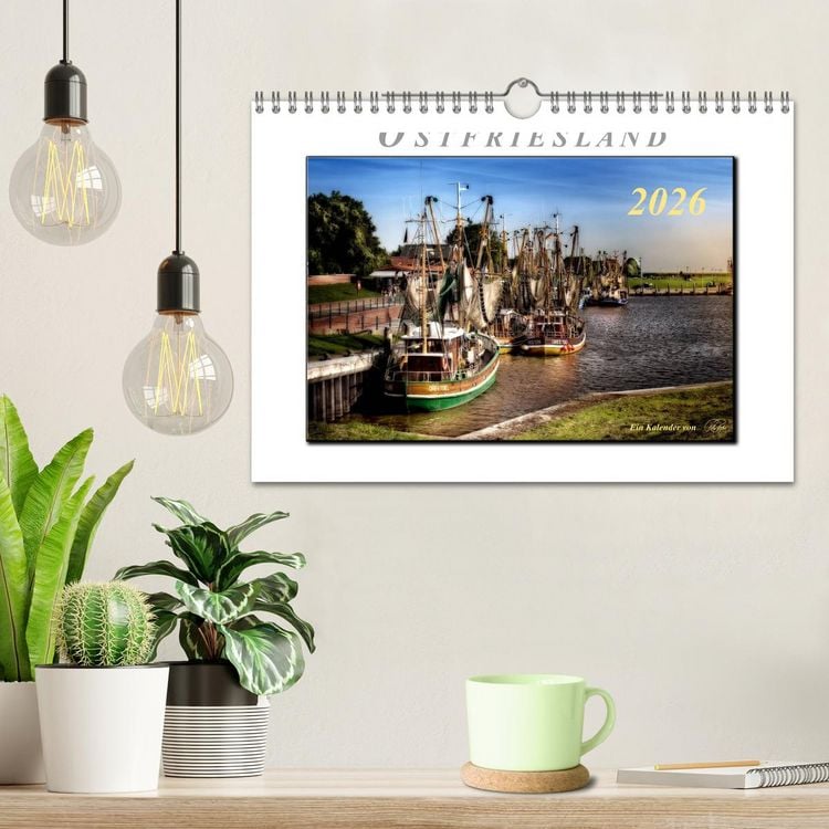 Produktbild: Ostfriesland - der alte Hafen Greetsiel (Wandkalender 2026 DIN A4 quer), CALVENDO Monatskalender