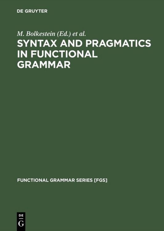 Produktbild: Syntax and Pragmatics in Functional Grammar