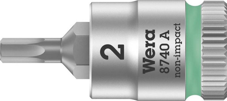 Produktbild: Wera 8740A 05003330001 Innen-Sechskant Steckschl&uuml;ssel-Bit-Einsatz 2mm 1/4\" (6.3 mm)