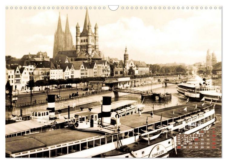 Produktbild: Historisches K&ouml;ln &ndash; Die Stadt auf historischen Karten (Wandkalender 2026 DIN A3 quer), CALVENDO Monatskalender