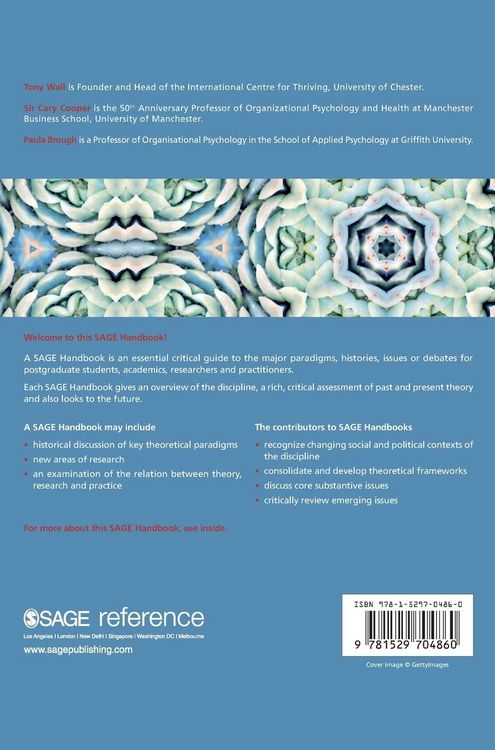 Produktbild: The SAGE Handbook of Organizational Wellbeing