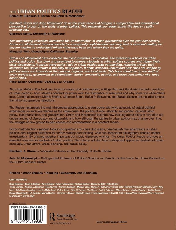 Produktbild: The Urban Politics Reader