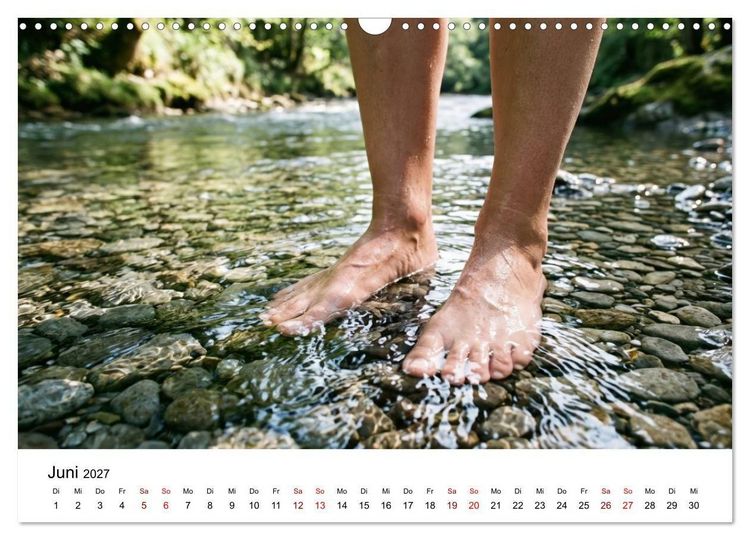 Produktbild: Unten Ohne - Barfu&szlig; durchs Jahr (Wandkalender 2027 DIN A3 quer), CALVENDO Monatskalender