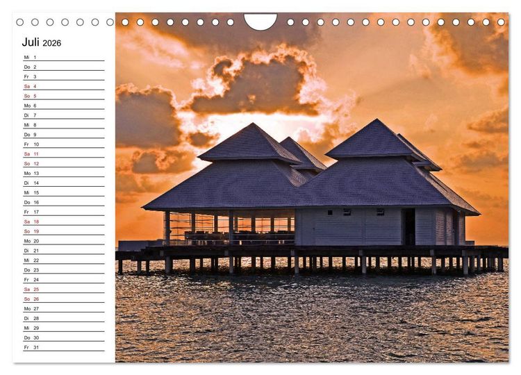Produktbild: So sch&ouml;n sind die Malediven (Wandkalender 2026 DIN A4 quer), CALVENDO Monatskalender