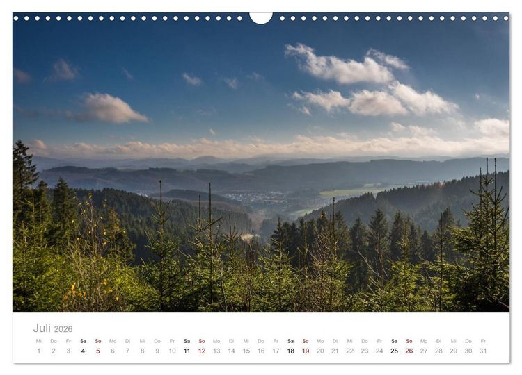 Produktbild: Sauerl&auml;nder Berge (Wandkalender 2026 DIN A3 quer), CALVENDO Monatskalender