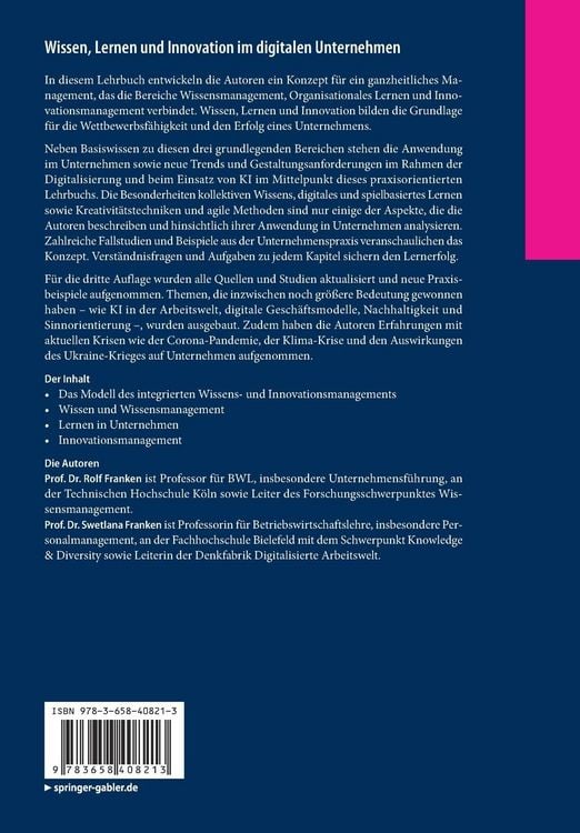 Produktbild: Wissen, Lernen und Innovation im digitalen Unternehmen