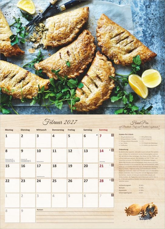 Produktbild: Der gro&szlig;e K&uuml;chenkalender - mit saisonalen Rezepten f&uuml;r Genie&szlig;er 2027