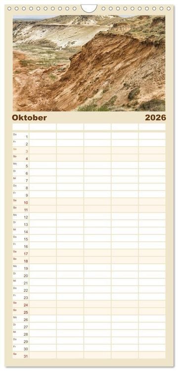 Produktbild: Familienplaner 2026 - Sylt mit 5 Spalten (Wandkalender, 21 x 45 cm) CALVENDO