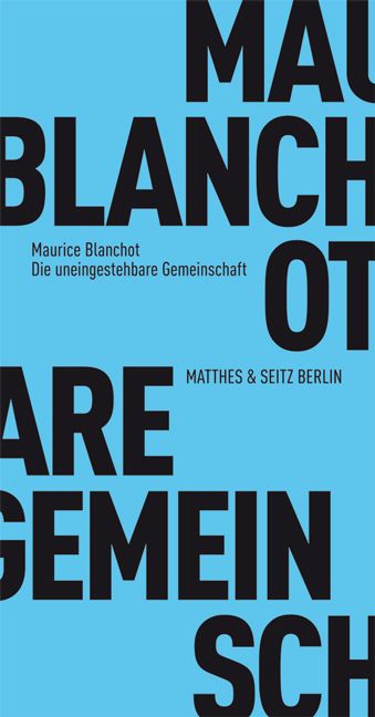 Produktbild: Die uneingestehbare Gemeinschaft