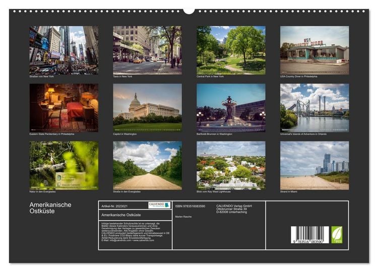 Produktbild: Amerikanische Ostk&uuml;ste (hochwertiger Premium Wandkalender 2026 DIN A2 quer), Kunstdruck in Hochglanz