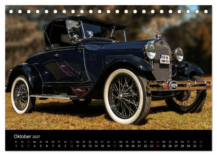 Produktbild: Faszination Oldtimer und Autolegenden (Tischkalender 2027 DIN A5 quer), CALVENDO Monatskalender