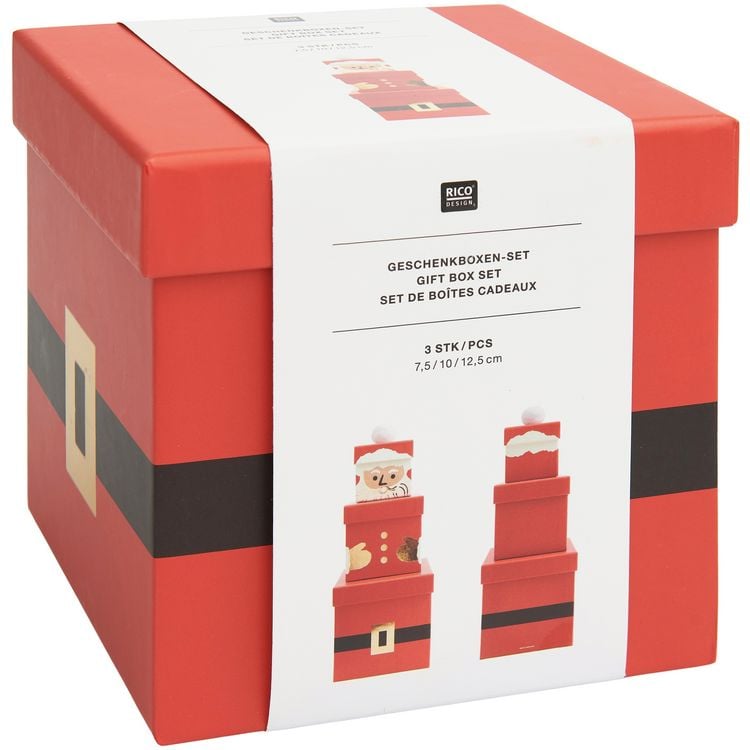 Produktbild: Geschenkboxen-Set Weihnachtsmann, RECYCLED