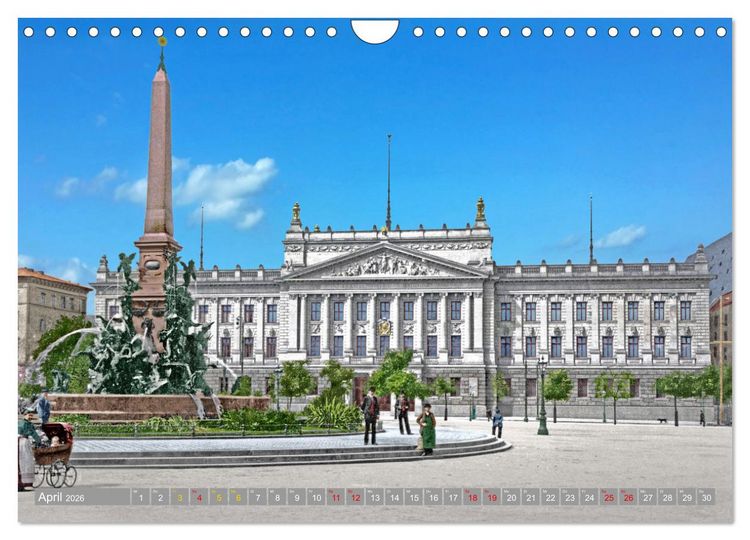 Produktbild: Leipzig zur Kaiserzeit in Farbe (Wandkalender 2026 DIN A4 quer), CALVENDO Monatskalender
