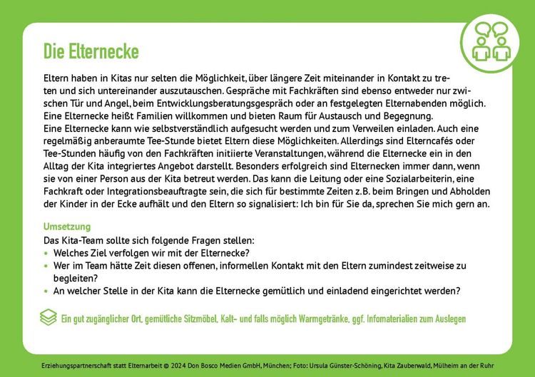 Produktbild: Erziehungspartnerschaft statt Elternarbeit