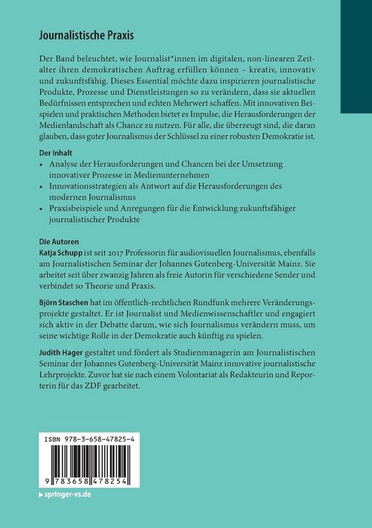 Journalistische Praxis: Innovationen planen und umsetzen