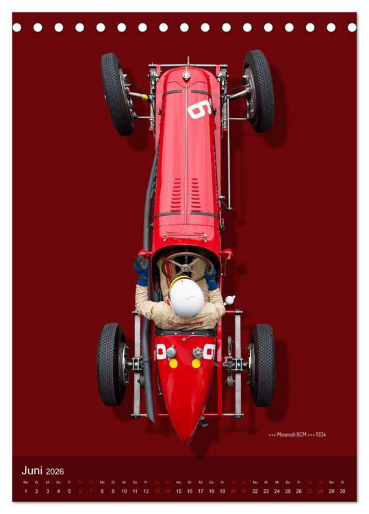 Produktbild: Legenden des Rennsports, Historic Grand Prix Cars 1925-1960 (Tischkalender 2026 DIN A5 hoch), CALVENDO Monatskalender