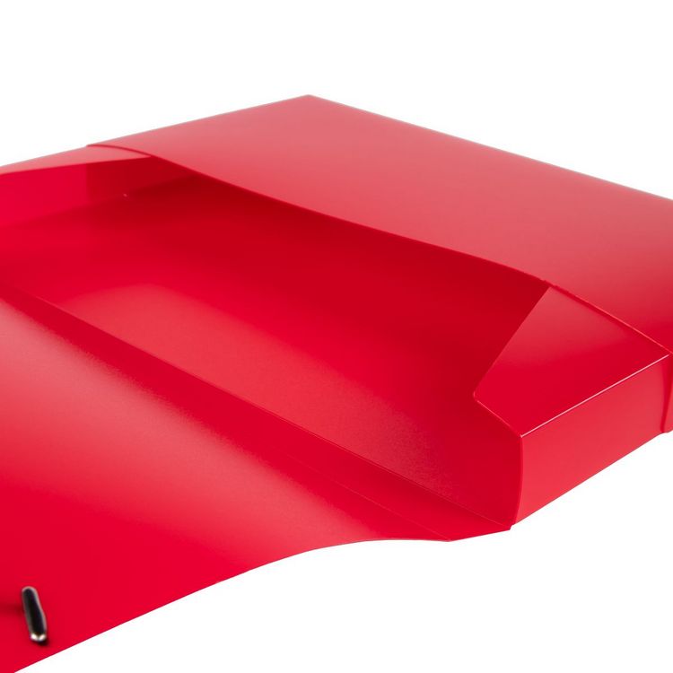 Produktbild: Idena Heftbox PP mit Gummizug transluzent rot DIN A4