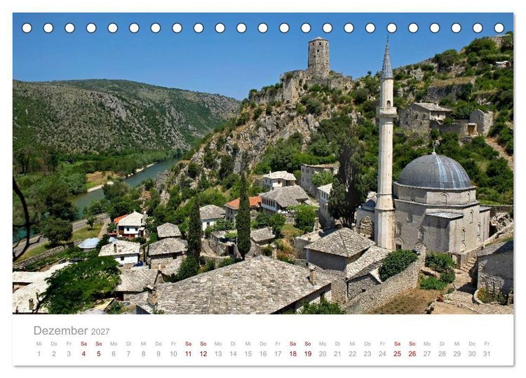 Produktbild: Kreuz und quer durch Bosnien-Herzegowina (Tischkalender 2027 DIN A5 quer), CALVENDO Monatskalender