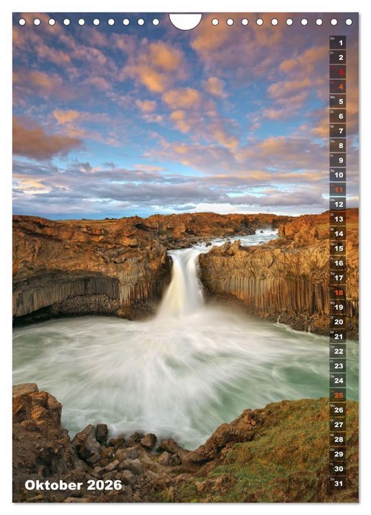 Produktbild: Wasserf&auml;lle auf Island (Wandkalender 2026 DIN A4 hoch), CALVENDO Monatskalender