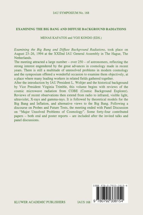 Produktbild: Examining the Big Bang and Diffuse Background Radiations