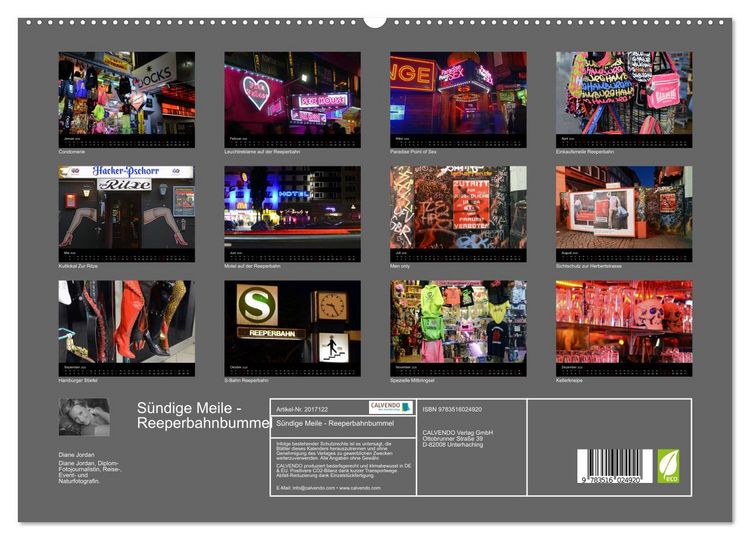 Produktbild: S&uuml;ndige Meile - Reeperbahnbummel (hochwertiger Premium Wandkalender 2026 DIN A2 quer), Kunstdruck in Hochglanz