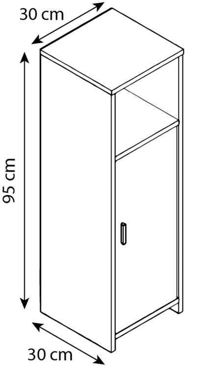 Produktbild: Holz Badm&ouml;bel Midischrank Badschrank Bad Zalo