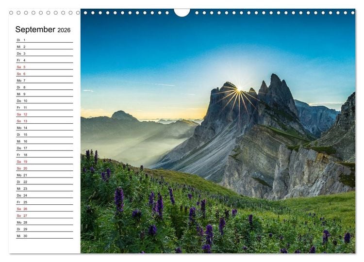 Produktbild: Atemberaubende Alpenwelt (Wandkalender 2026 DIN A3 quer), CALVENDO Monatskalender