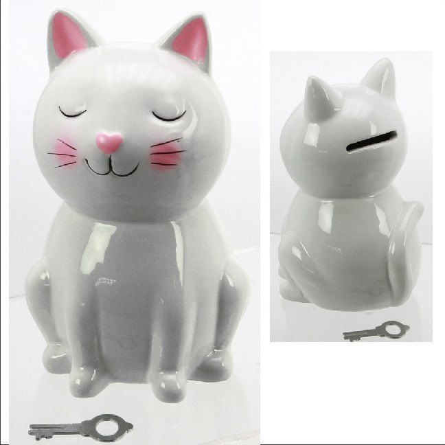 Produktbild: Spardose Keramik, Katze, sortiert, ca. 16 cm