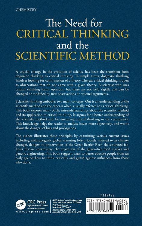 Produktbild: The Need for Critical Thinking and the Scientific Method
