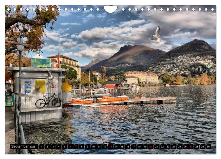 Produktbild: Lugano - Perle im Tessin (Wandkalender 2026 DIN A4 quer), CALVENDO Monatskalender