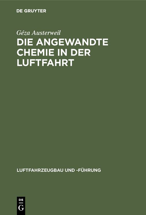 Produktbild: Die angewandte Chemie in der Luftfahrt