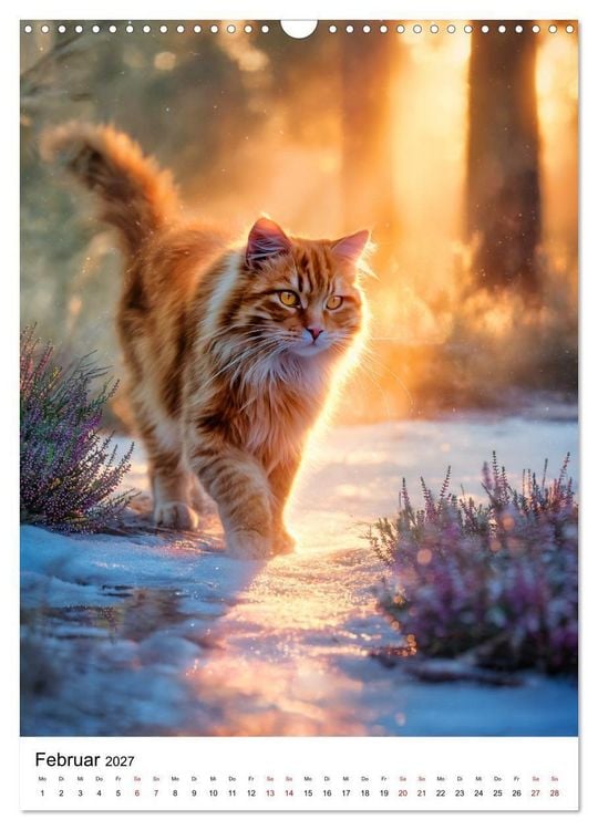 Produktbild: Feuer auf vier Pfoten - Die sch&ouml;nsten roten Katzen (Wandkalender 2027 DIN A3 hoch), CALVENDO Monatskalender