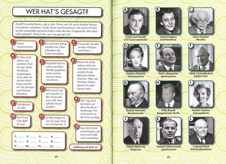 Produktbild: Unsere 50er Jahre - Das R&auml;tselbuch