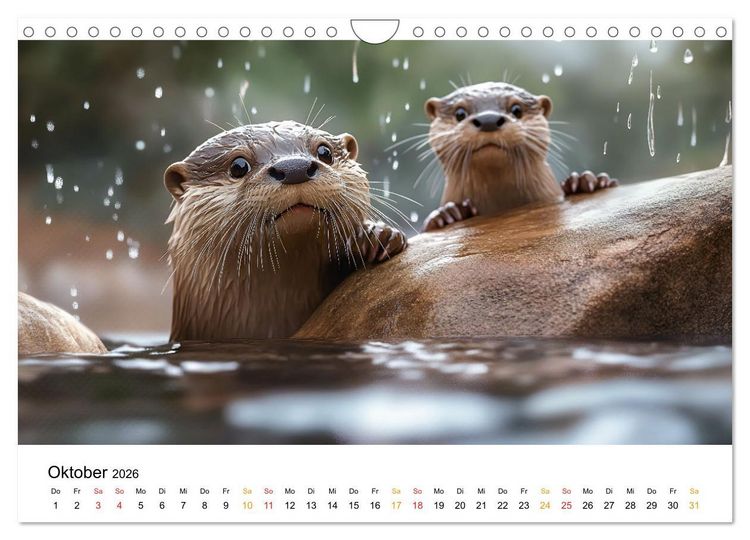 Produktbild: Wilde Heimat - Fischotter (Wandkalender 2026 DIN A4 quer), CALVENDO Monatskalender