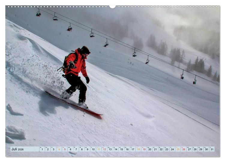 Produktbild: Snowboarden - ein St&uuml;ck Freiheit (Wandkalender 2026 DIN A2 quer), CALVENDO Monatskalender