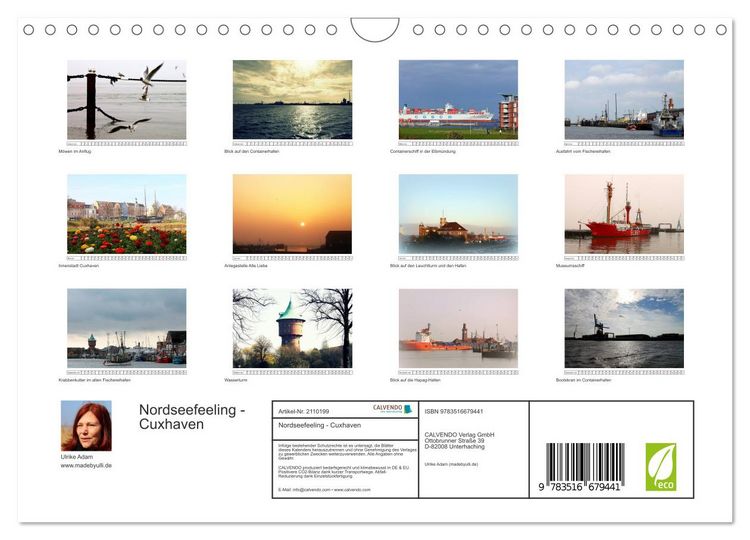 Produktbild: Nordseefeeling - Cuxhaven (Wandkalender 2026 DIN A4 quer), CALVENDO Monatskalender